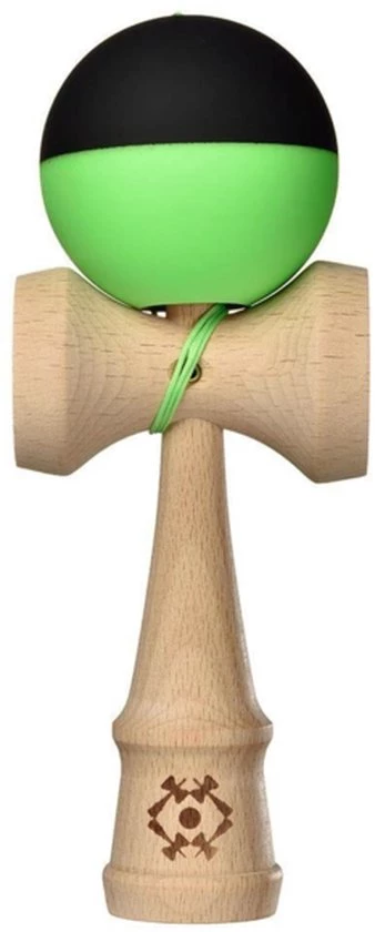 Kendama USA Tribute Halfsplit - Neon Green/Black 3 Kendama USA Tribute Halfsplit - Neon Green/Black