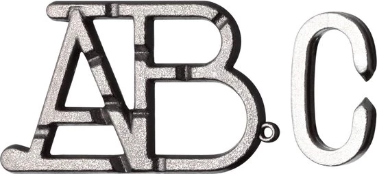 Hanayama Huzzle Breinbreker Cast Abc Niveau 1 11,8 Cm Staal Zilver 7 Hanayama Huzzle Breinbreker Cast Abc Niveau 1 11,8 Cm Staal Zilver - Afbeelding 5