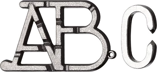 Hanayama Huzzle Breinbreker Cast Abc Niveau 1 11,8 Cm Staal Zilver 5 Hanayama Huzzle Breinbreker Cast Abc Niveau 1 11,8 Cm Staal Zilver - Afbeelding 3