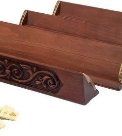 Helena Wood Art Handgemaakte Rummy Speelset - Okey - 100% Hout - Luxe Uitgave - Inclusief Tas - Rummi