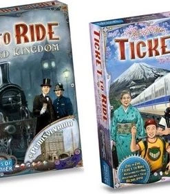 Days Of Wonder Spellenbundel - Ticket To Ride - 2 Stuks - Uitbreidingen - UK + Pennsylvania & Japan + Itali