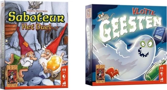 999 Games Spellenbundel - Kaartspel - 2 Stuks - Saboteur: Het Duel & Vlotte Geesten