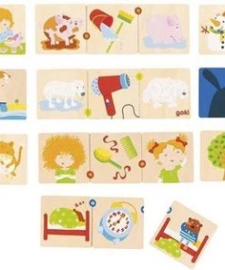 Goki Sorteerspel Voor En Na Junior 5 X 5 Cm Hout 30-delig