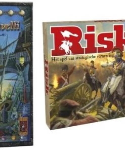 Merkloos Spellenbundel - 2 Stuks - Machiavelli & Hasbro Risk