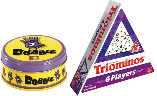 Goliath Spelvoordeelset Dobble Classic - Kaartspel & Triominos 6 Player 3 Goliath Spelvoordeelset Dobble Classic - Kaartspel & Triominos 6 Player