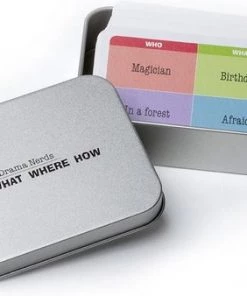 Drama Nerds WIEWATWAARHOE Verhaalkaartjes Engels