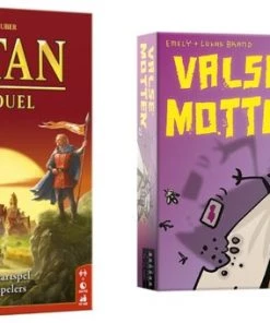 Merkloos Spellenbundel - Kaartspel - 2 Stuks - Catan: Het Duel & Valse Motten