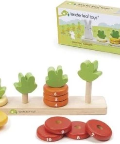 Tender Toys Wortels Tellen Hout Junior 32 X 5,5 X 10,5 Cm 16-delig