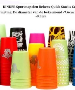 12 Pack YJ Kinder Sportstapelen Bekers-Quick Stacks Cups - Speed Training Game Uitdaging- Competitie Party Speelgoed + Gratis OpbergTas-7.6*9.3cm -Fuchsia -Exporteren spellen-voor winkel 550x352 2