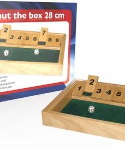 Hot Games Shut The Box Klein 9 Cijfers 28x20x3cm Hout