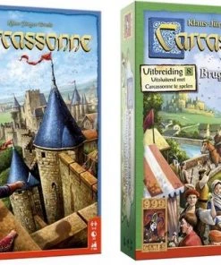999 Games Spellenbundel - 2 Stuks - Carcassonne & Carcassonne Kooplieden En Bouwmeesters - Uitbreiding