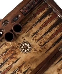 Helena Wood Art Backgammon - Tavla - Handgemaakt - Hout - Luxe Uitgave - 52 X 30 X 7,5 Cm