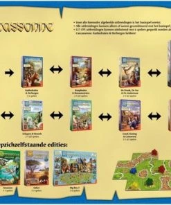999 Games Spellenbundel - 3 Stuks - Carcassonne De Toren & Kathedralen En Herbergen & Bruggen, Burchten En Bazaars -Exporteren spellen-voor winkel 550x397 1