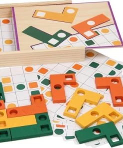 Merkloos Houten Vormenspel Zoals Op School