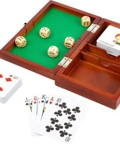 Small Foot Company Small Foot Speldoos Cards And Dice Unisex 19 Cm Bruin 8-delig