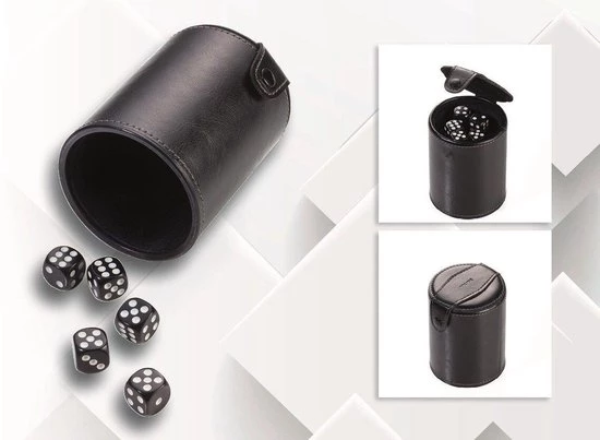 Troika - Dice Cup - Dobbelstenen En Beker - Zware Kwaliteit 3 Troika - Dice Cup - Dobbelstenen En Beker - Zware Kwaliteit