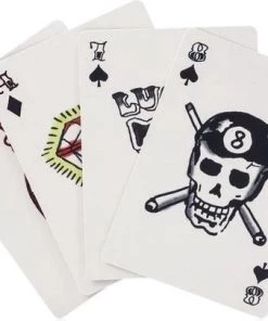 Kikkerland Speelkaarten Tattoo 5 X 7,5 Cm Karton Blauw 54-delig