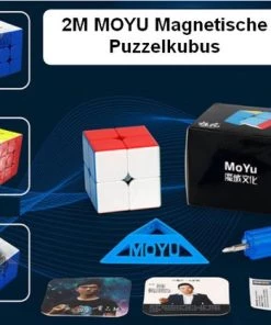 2x2 MOYU Magnetische Puzzelkubus - SpeedCube Zonder Stickers - Licht En Soepel Voor Wedstrijden - Sale!
