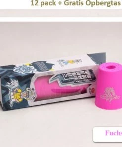 12 Pack YJ Kinder Sportstapelen Bekers-Quick Stacks Cups - Speed Training Game Uitdaging- Competitie Party Speelgoed + Gratis OpbergTas-7.6*9.3cm -Fuchsia