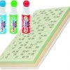 Merkloos 100x Bingokaarten Nummers 1-90 Inclusief 3x Bingo Stiften Blauw/groen/rood -Exporteren spellen-voor winkel 550x496