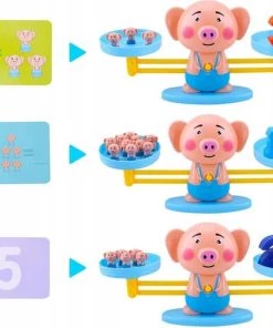 Mivida - Educatief Speelgoed - Leren Rekenen - Verschillende Levels - Spelend Leren - Tellen - Varken - Piggy Balance - Vanaf 3 Jaar - Montessori Speelgoed - Evenwicht - Leerzaam - Wiskunde -Exporteren spellen-voor winkel 550x506 3