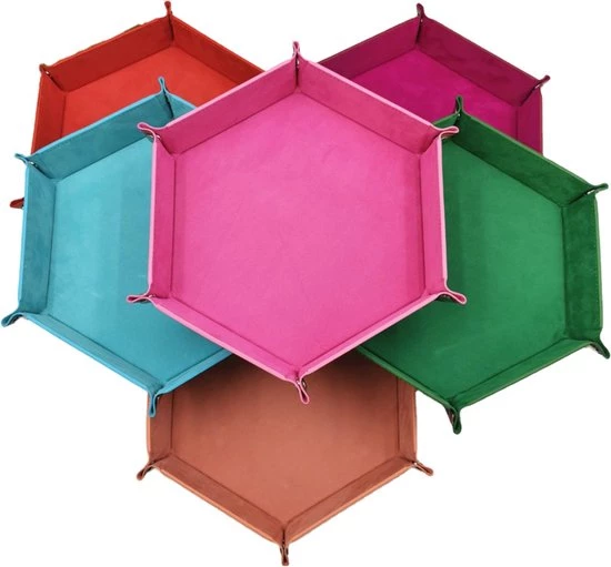 Genvi Dobbelstenenbak Zeshoek Groen Groot 4 Genvi Dobbelstenenbak Zeshoek Groen Groot - Afbeelding 2