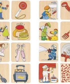 Goki Memory Beroepen Junior 5 X 5 Cm Hout 16-delig