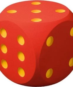 Volley Foam Dobbelsteen | 16x16x16 Cm | Schuimstof Dobbelsteen | Rood