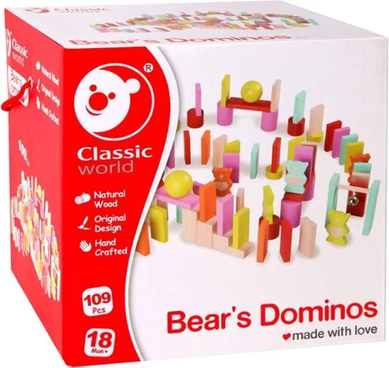 Classic World Beren Domino 109-delig 3 Classic World Beren Domino 109-delig