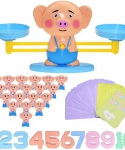 Mivida - Educatief Speelgoed - Leren Rekenen - Verschillende Levels - Spelend Leren - Tellen - Varken - Piggy Balance - Vanaf 3 Jaar - Montessori Speelgoed - Evenwicht - Leerzaam - Wiskunde
