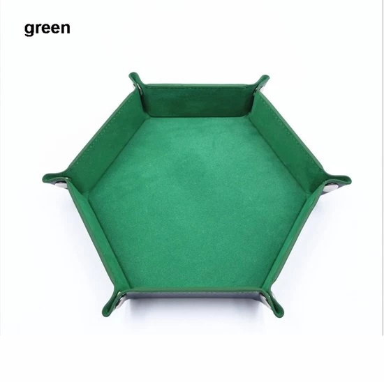 Genvi Dobbelstenenbak Zeshoek Groen Groot 3 Genvi Dobbelstenenbak Zeshoek Groen Groot