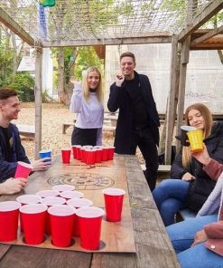 Original Party Beer Pong Tafel Mat Compleet Met 50 Bekers, 4 Bier-pong Ballen En 2 Houders - Beer Pong Tafel - Beerpong Set - Table - Opklapbaar - Bierponglenhouders - -Exporteren spellen-voor winkel 550x550 52