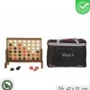 Ubergames England Luxe Vier Op Een Rij - Hardhouten Model - Tafelmodel Uit India-hout 47x32 Cm - Inclusief Plastic Speelschijven - Top Kwaliteit Klasse En Geweldig -Exporteren spellen-voor winkel 550x579 1