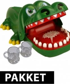 Shoppartners Vrijgezellenfeest Spel Krokodil Met 6 Shotglazen - Bijtende Krokodil Drankspelletje -Exporteren spellen-voor winkel 550x583 3