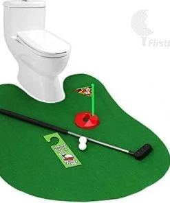 Firsttee - Toilet Golf - Golfspel Toilet - WC Spel - Toilet Pret - Mini Golfset - Spellen - Sport Speelgoed - Oefenset - Putting - Grappige Cadeaus - Mini Golfset - Golf Accessoires - Cadeau - Golftrainingsmateriaal - Trainingsmaterialen - Training