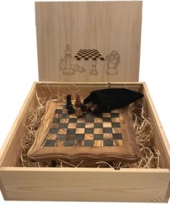 Olijfolie & Honing Schaakbord Met Geschenkverpakking