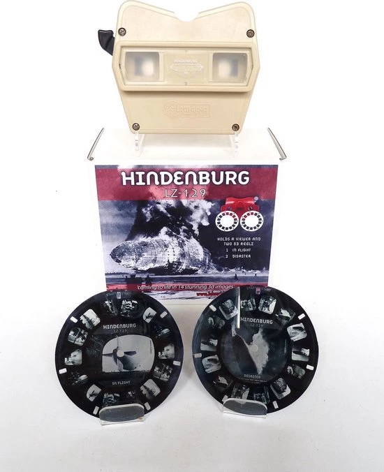 Hindenburg LZ-129 - View-master Cadeauset, 3D Viewer En 2 Schijven, 'in Flight' En 'disaster' 4 Hindenburg LZ-129 - View-master Cadeauset, 3D Viewer En 2 Schijven, 'in Flight' En 'disaster' - Afbeelding 2
