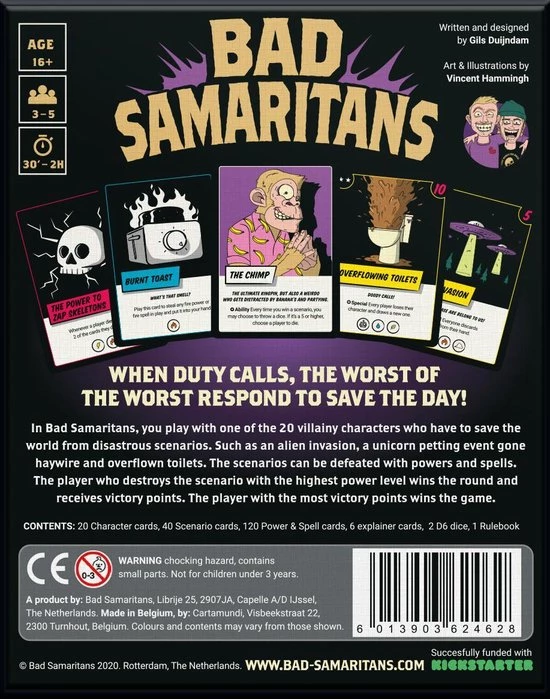 Bad Samaritans: The Comic Book Style Card Game! - Bordspel - Kaartspel - Partyspel - Spel Voor Volwassenen 7 Bad Samaritans: The Comic Book Style Card Game! - Bordspel - Kaartspel - Partyspel - Spel Voor Volwassenen - Afbeelding 5