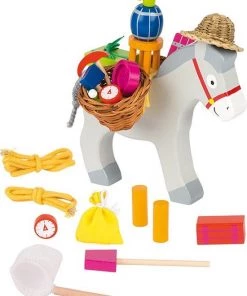 Merkloos Houten Stapelspel Ezel - Spelletje - Spelletje Voor Kinderen - Familiespel - Ezeltjestrekje - Balans Spel