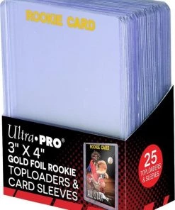 Ultrapro 3" X 4" Rookie 35PT Toploader With Card Sleeves 25st