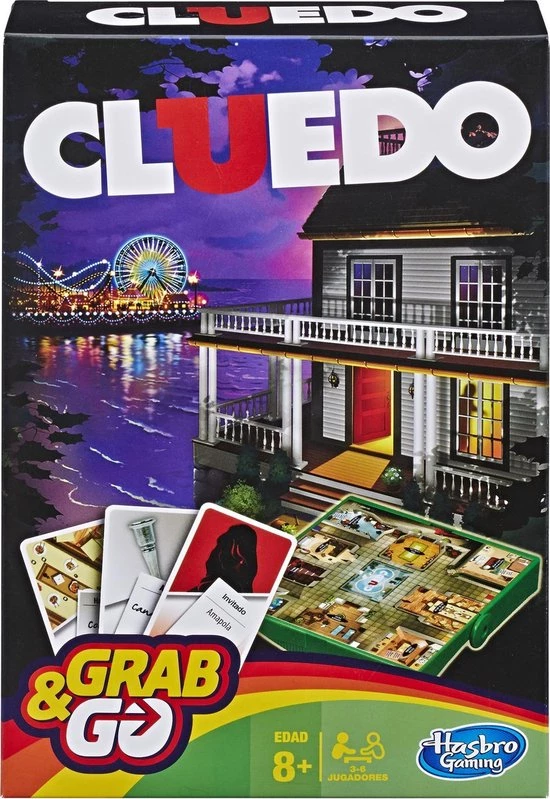 Hasbro Gaming Cluedo Reisspel 5 Hasbro Gaming Cluedo Reisspel - Afbeelding 3